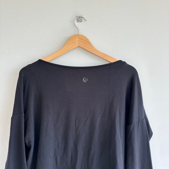JJ Winks Layered Draped Sweatshirt Black NWT - Picture 6 of 10